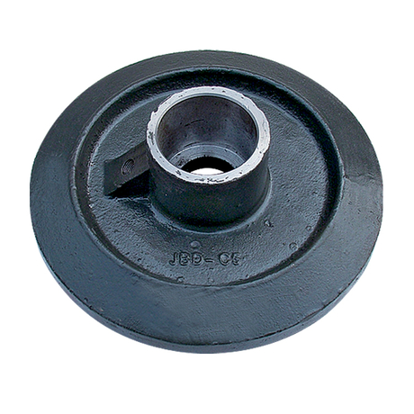 Wheels for guiding direction applied to tracked harvesters Customizable according to size